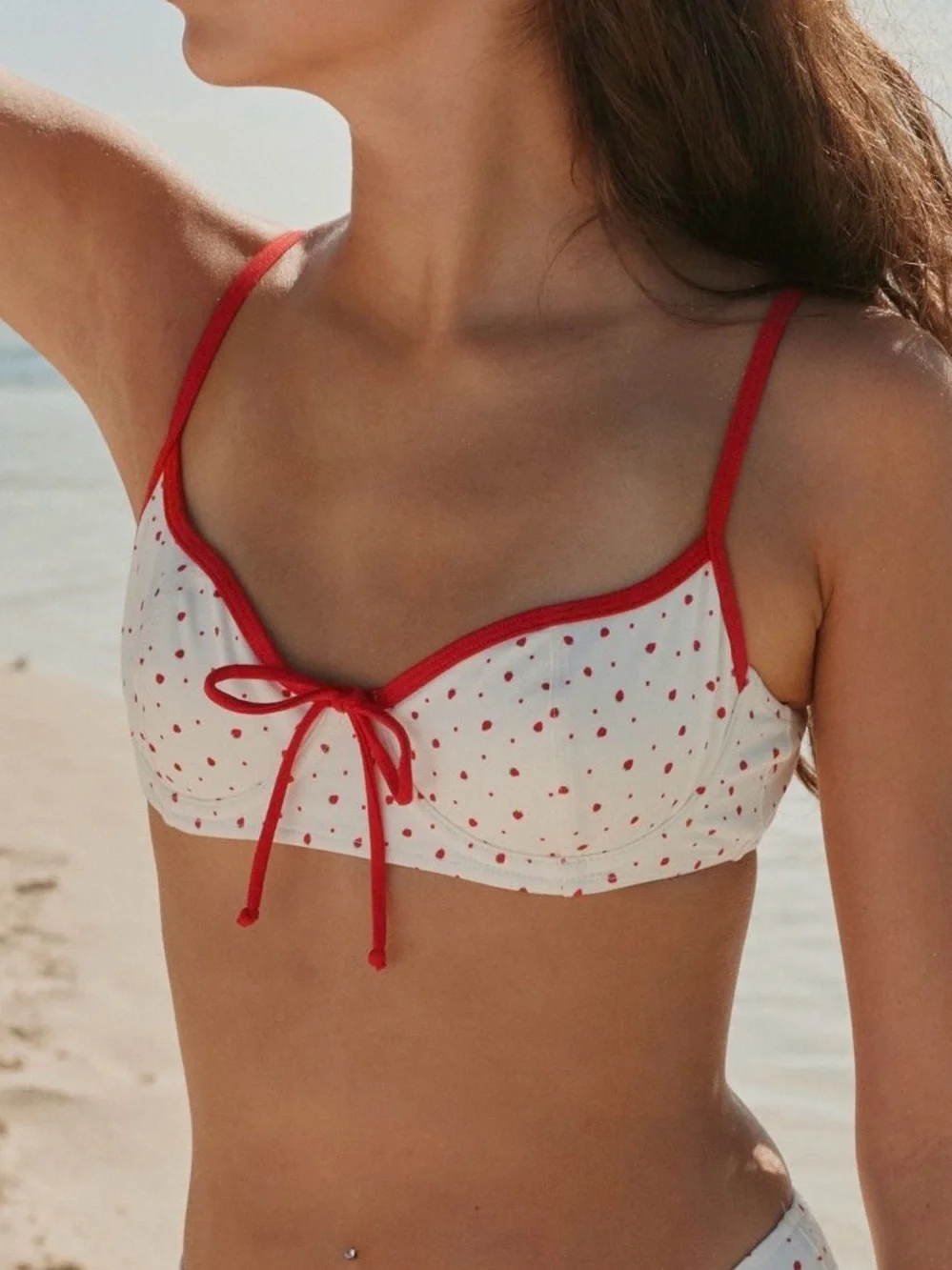 Frankie's Bikinis Cola Tiny Berry Underwire Bikini Top - Picture 2 of 7
